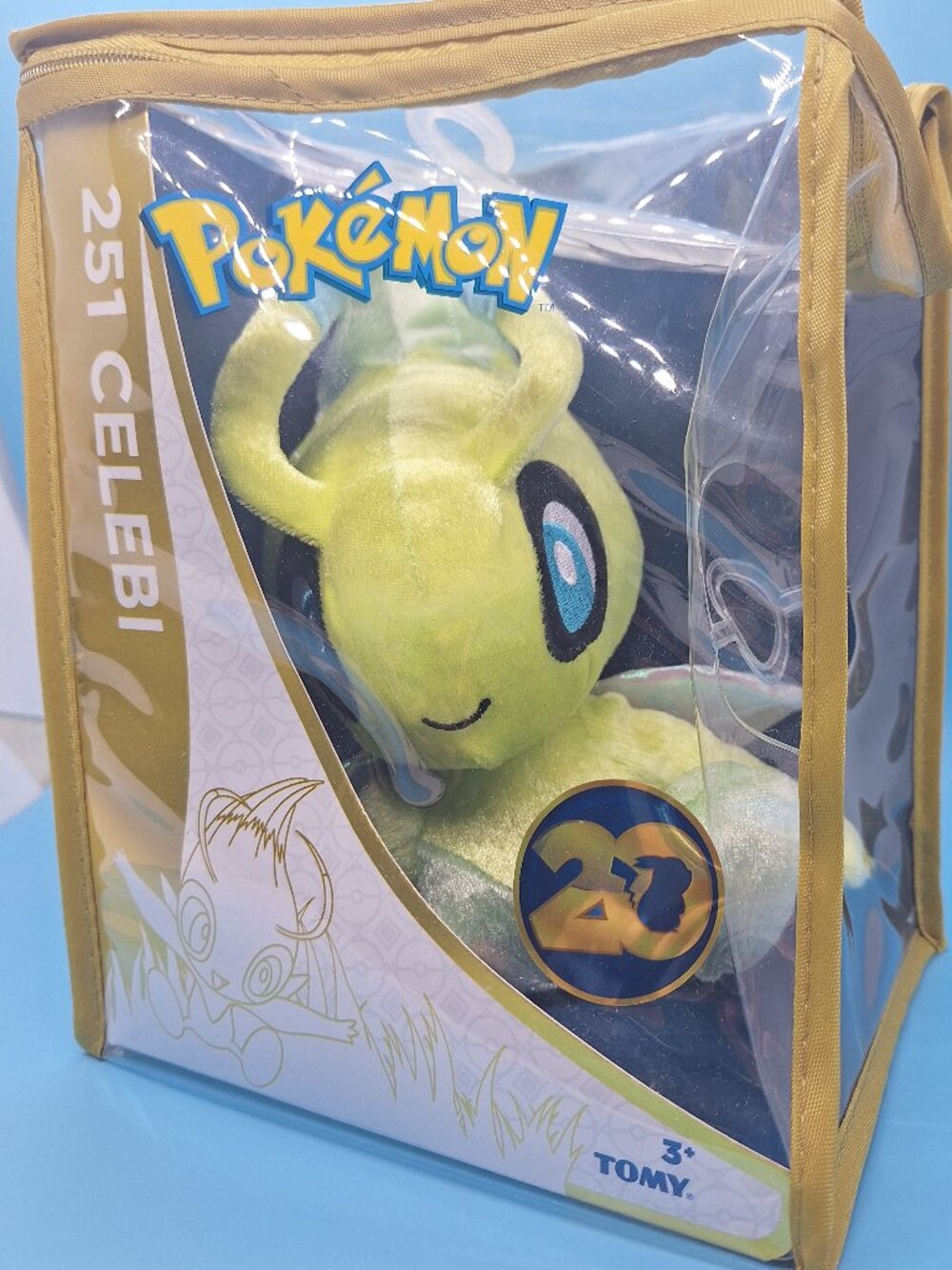 Tomy Pokemon 20th Anniversary Celebi Plush #251 New Unopened Sealed in Bag